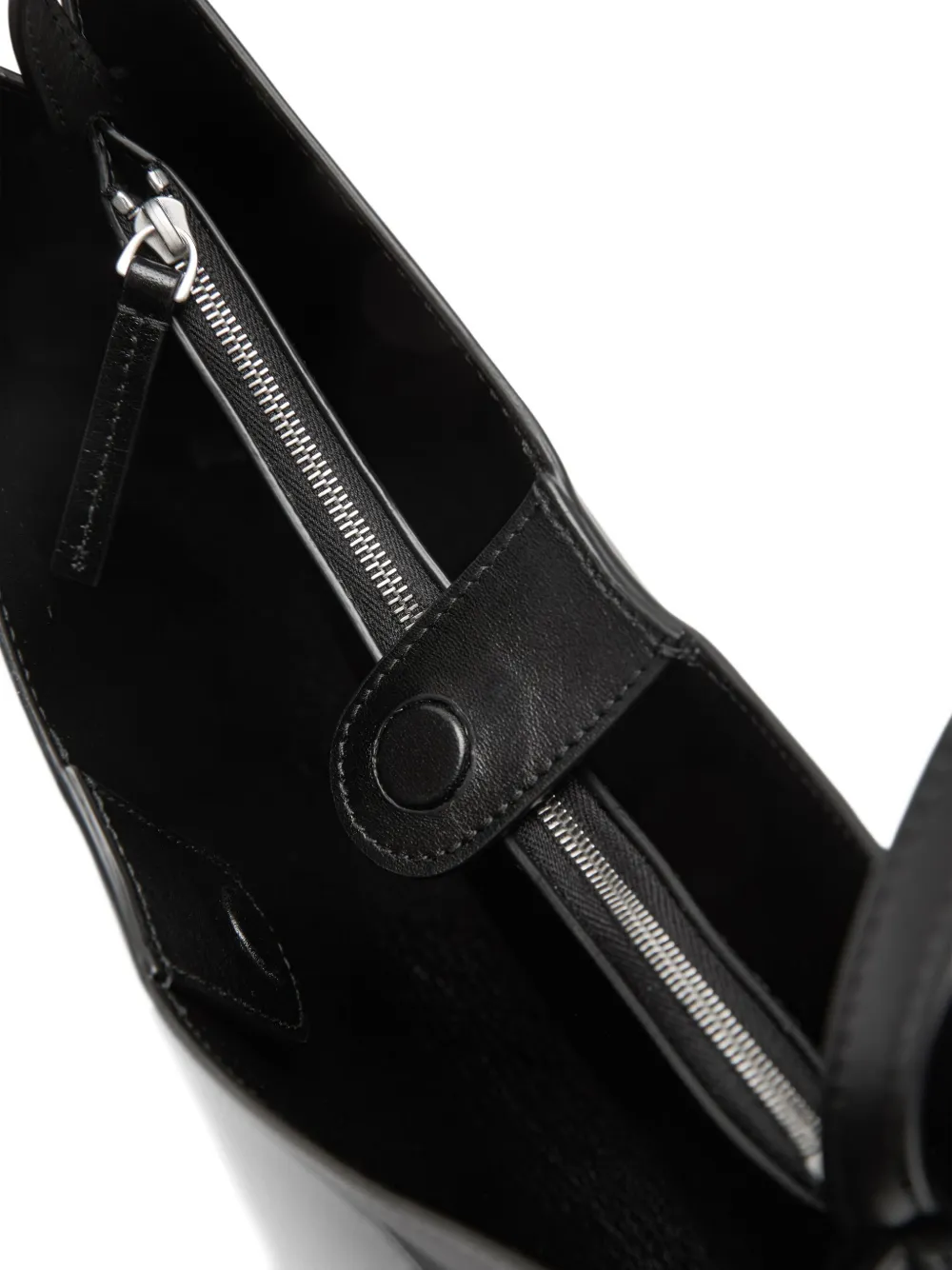 Marsèll Trapezoid Leather Tote Bag In Black