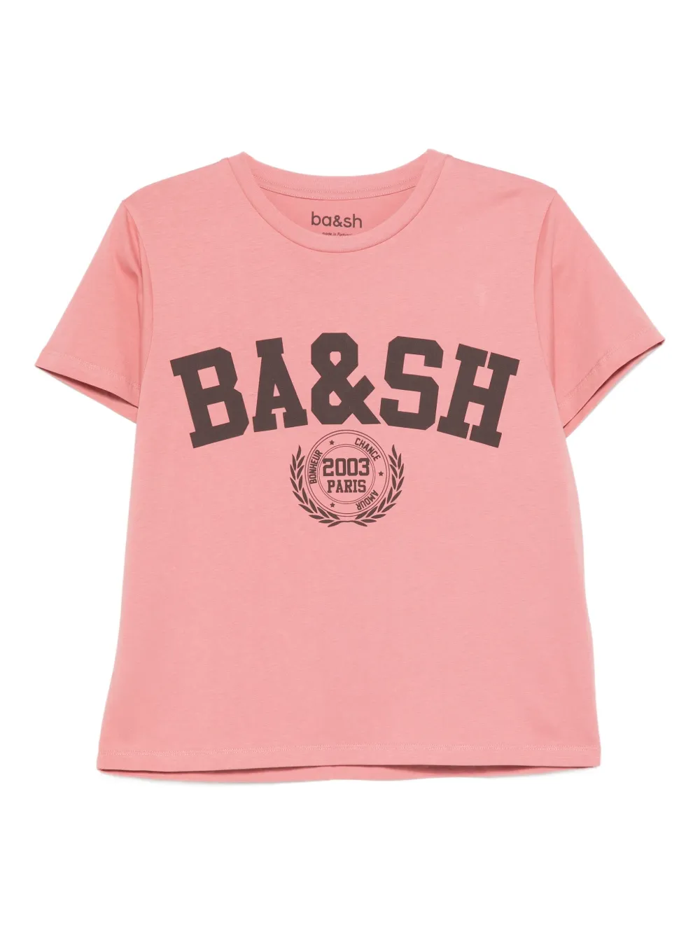 Ba&Sh Ioni katoenen T-shirt met logoprint Roze