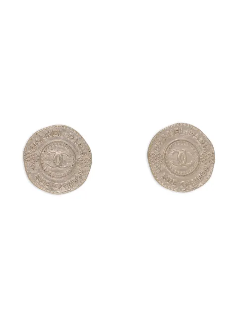CHANEL Pre-Owned logo-coin earrings