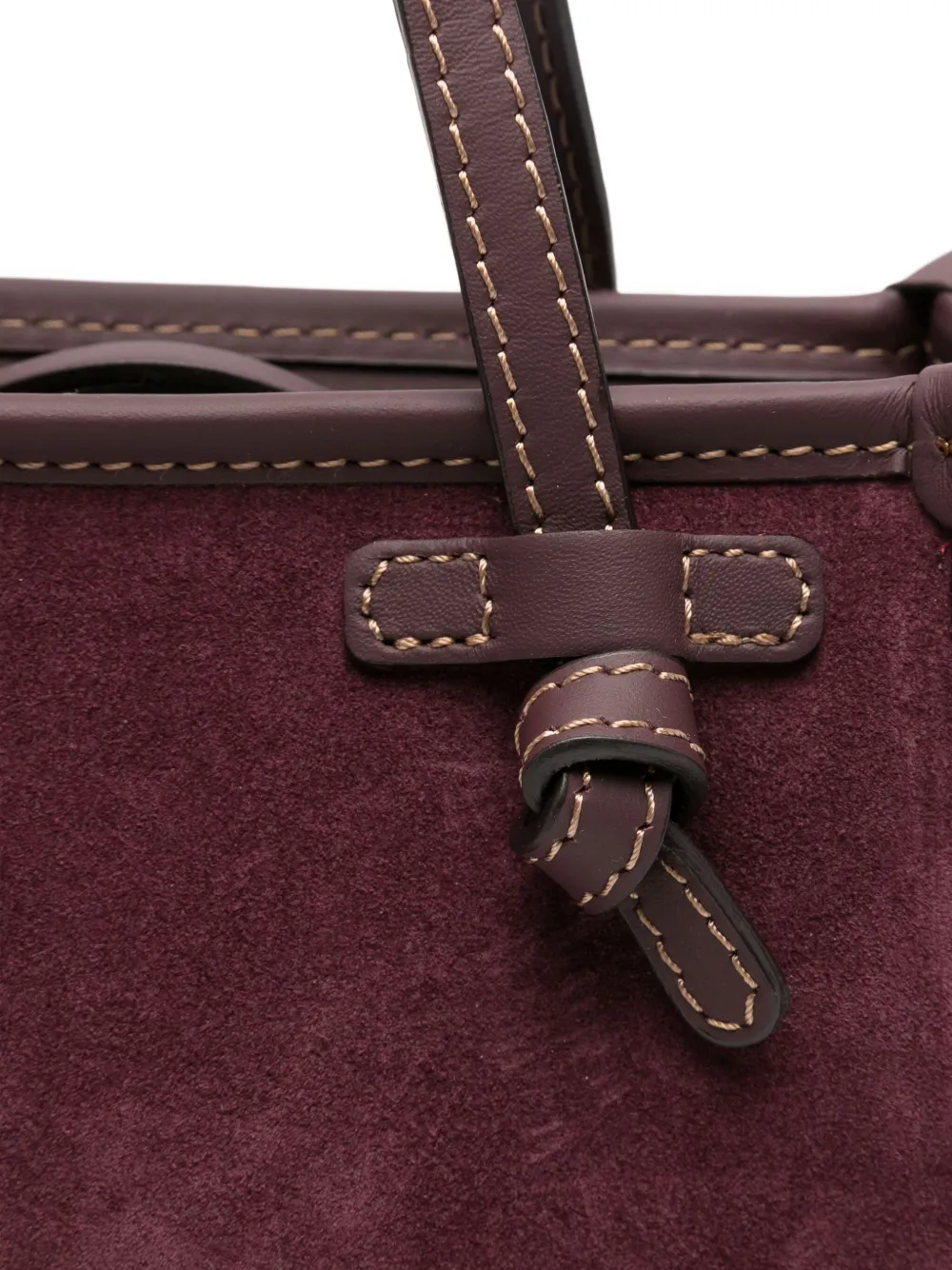 GIANNI CHIARINI Miss Marcella suède shopper met geknoopt detail Rood