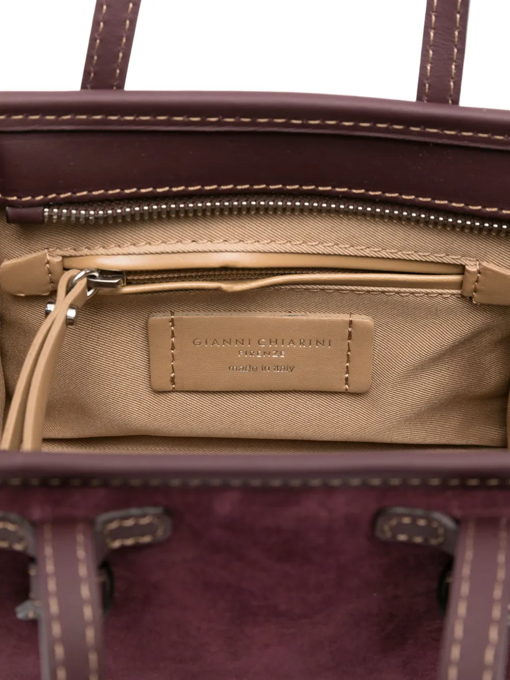 GIANNI CHIARINI Miss Marcella suède shopper met geknoopt detail Rood