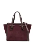 GIANNI CHIARINI Miss Marcella knotted-detail suede tote bag - Red