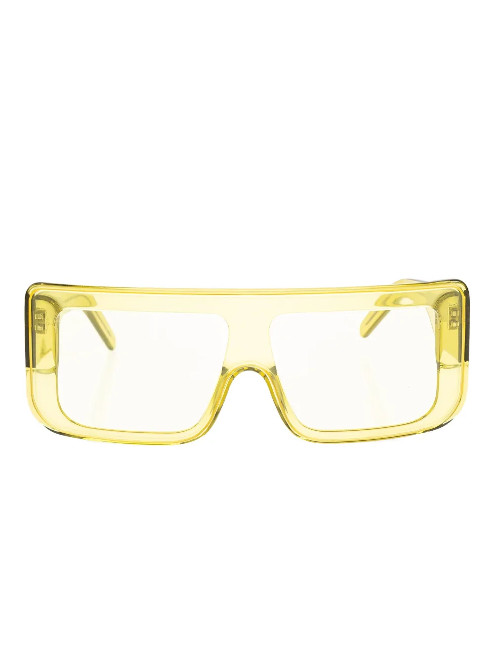 Rick Owens rectangle-frame glasses | Yellow | Image 1