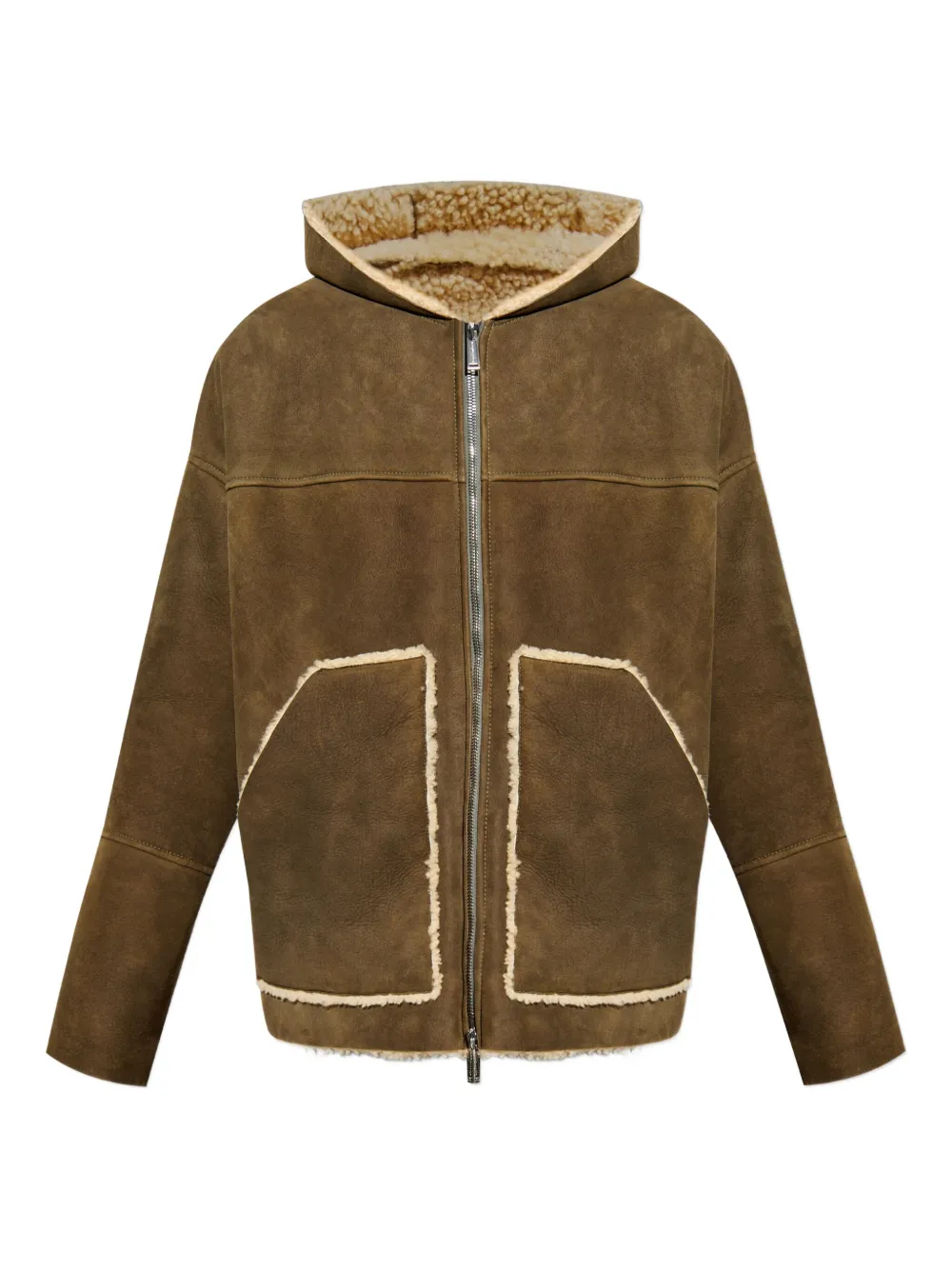 DSQUARED2 hooded shearling jacket Bruin