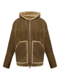 DSQUARED2 hooded shearling jacket - Brown