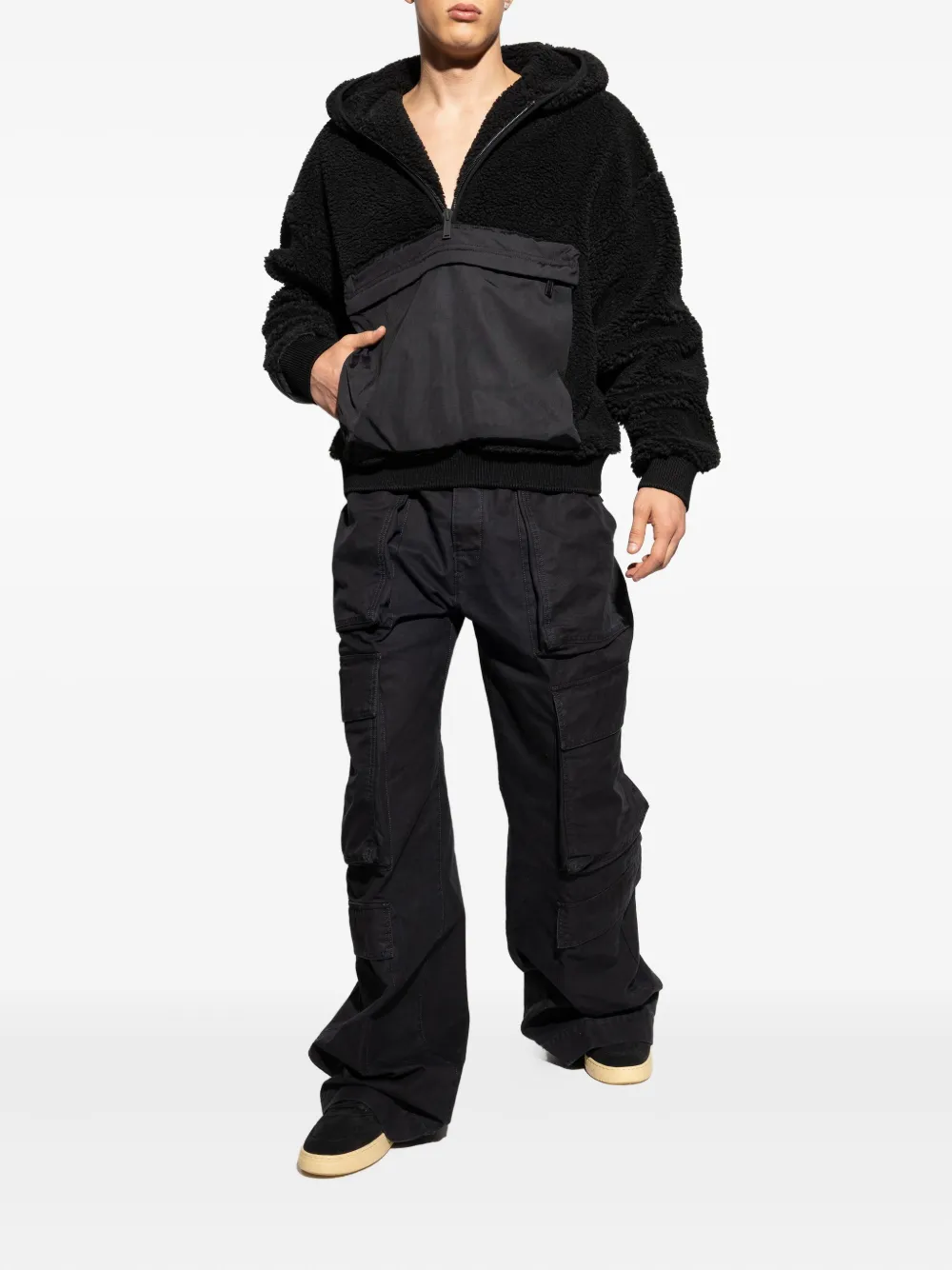 DSQUARED2 Fleece hoodie Zwart