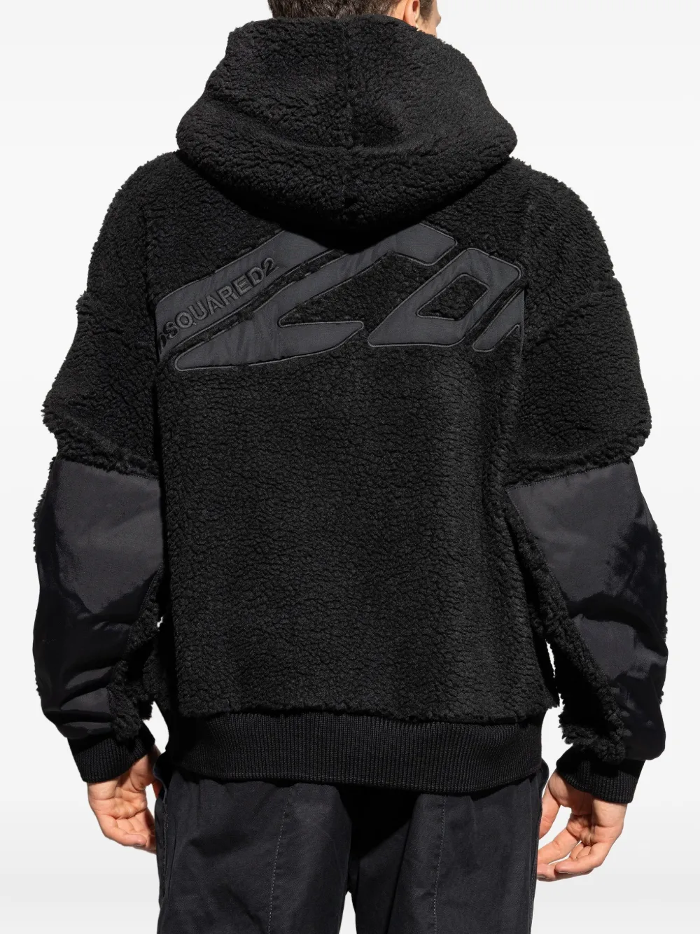 DSQUARED2 Fleece hoodie Zwart