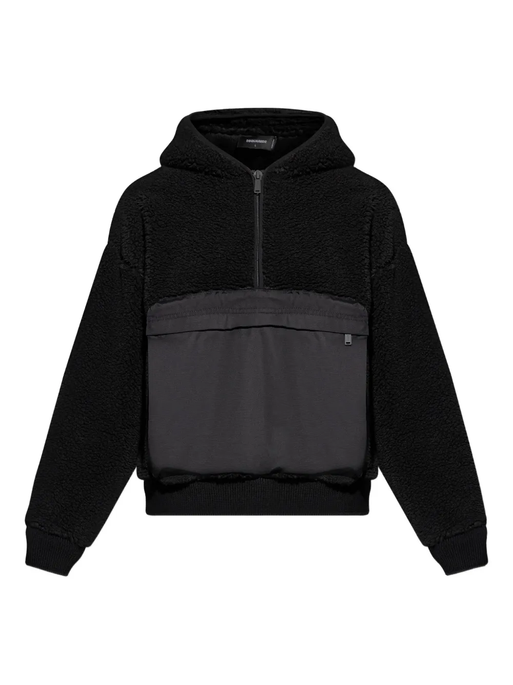DSQUARED2 Fleece hoodie Zwart