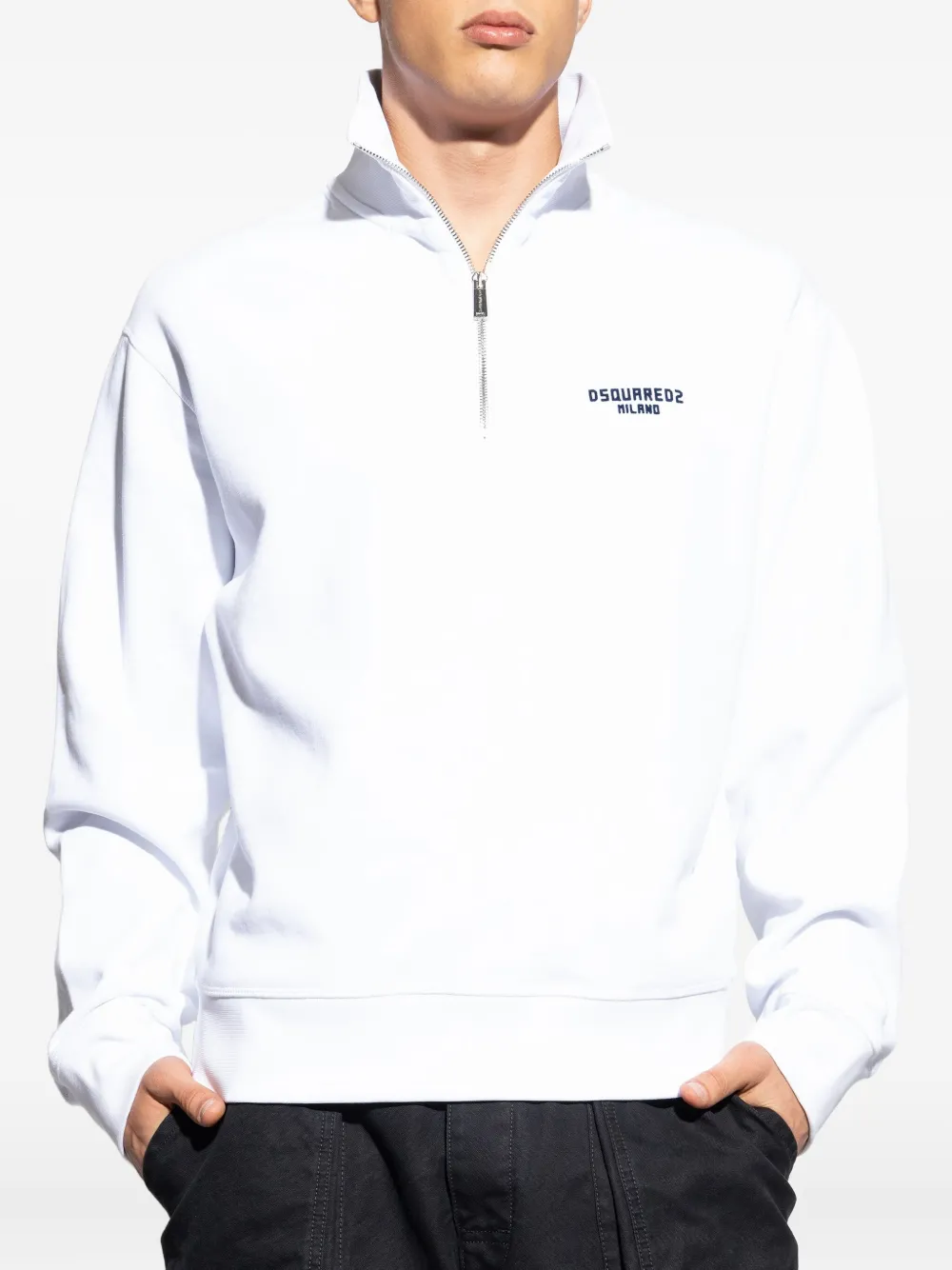 DSQUARED2 Sweater met rits Wit