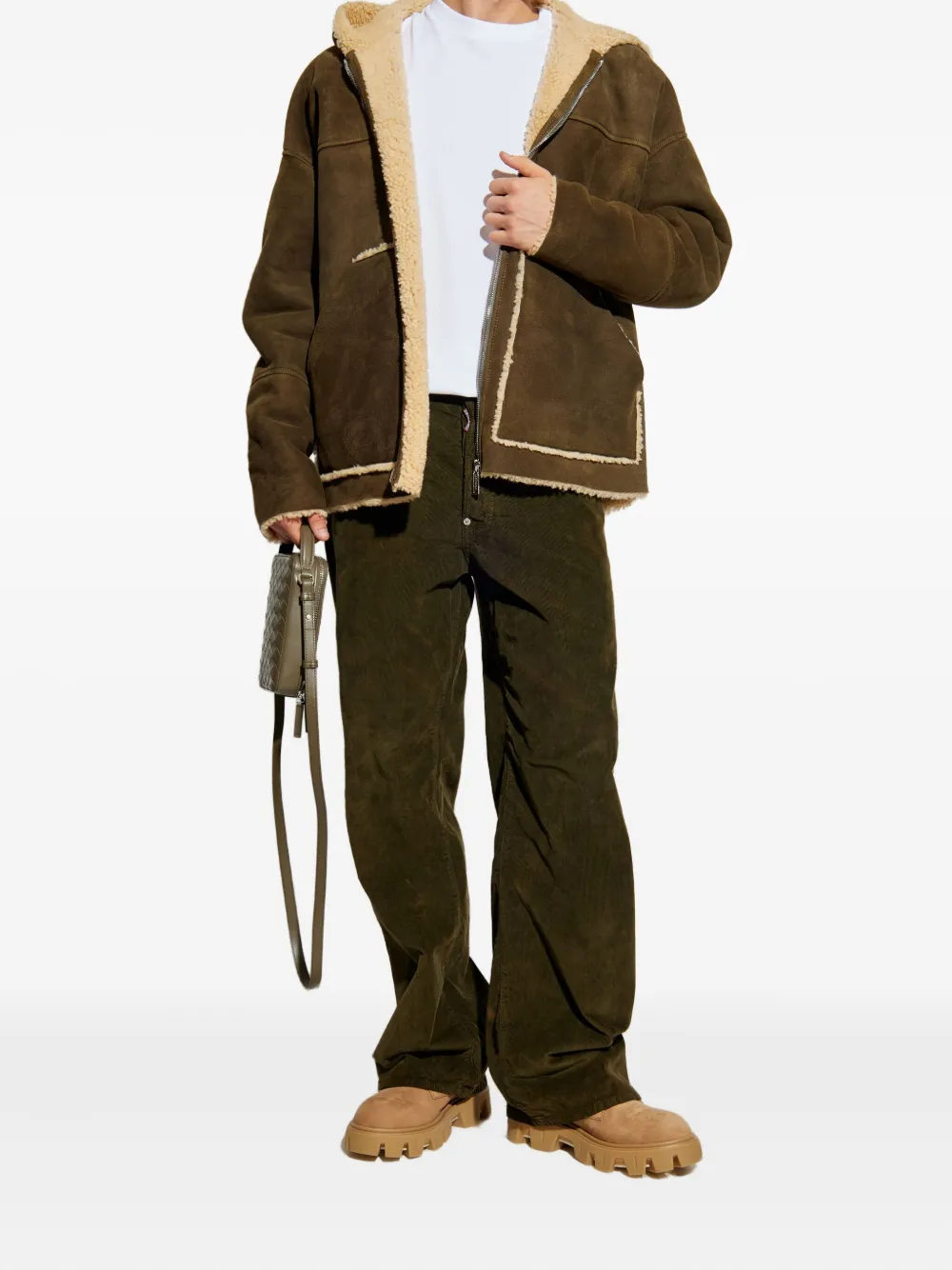 DSQUARED2 Ribfluwelen straight broek Groen