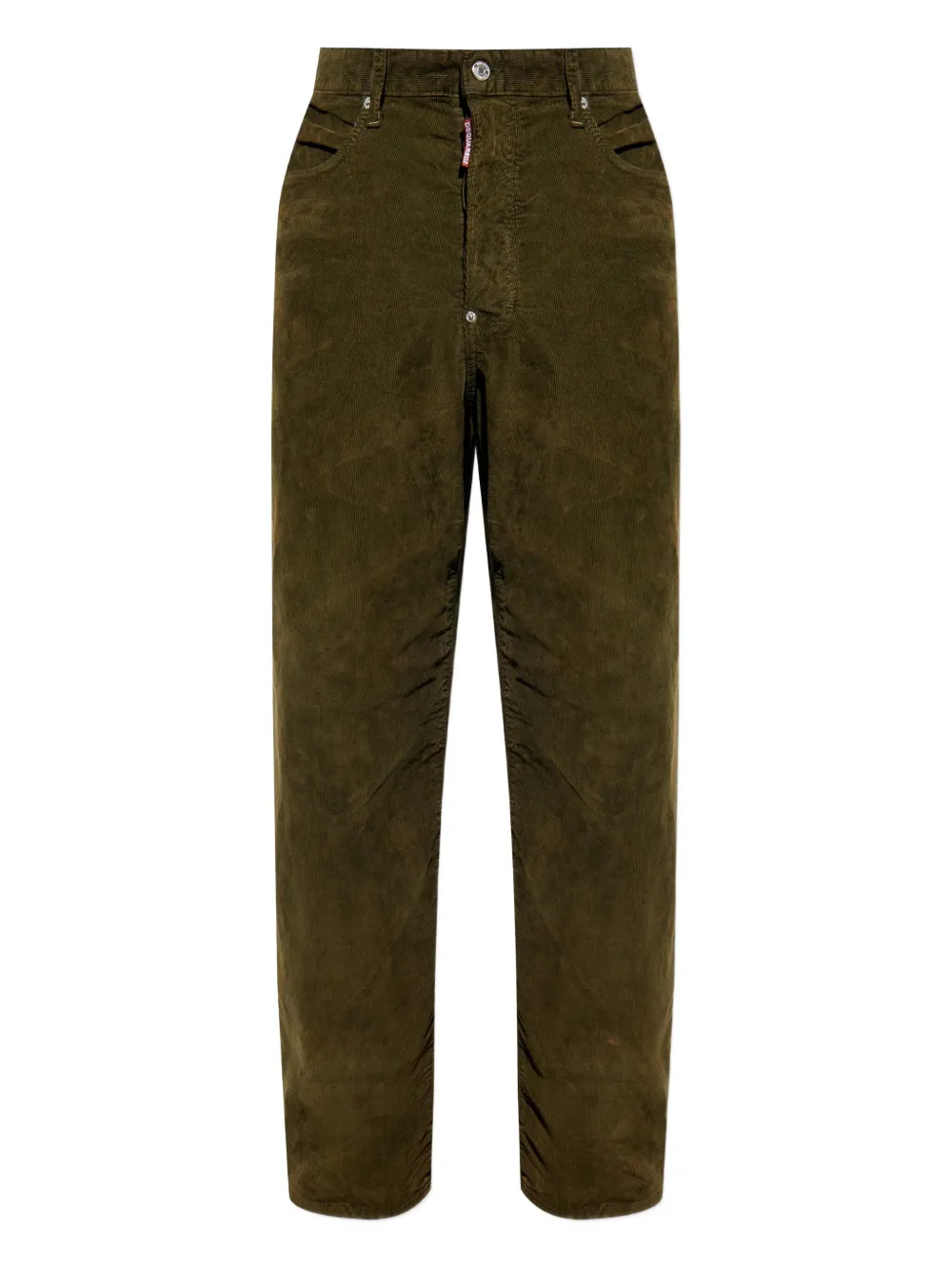 DSQUARED2 Ribfluwelen straight broek Groen