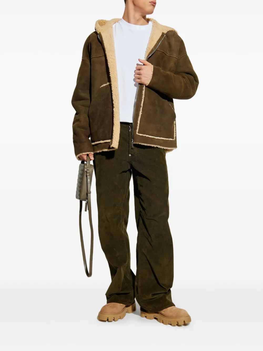 DSQUARED2 Ribfluwelen straight broek - Groen