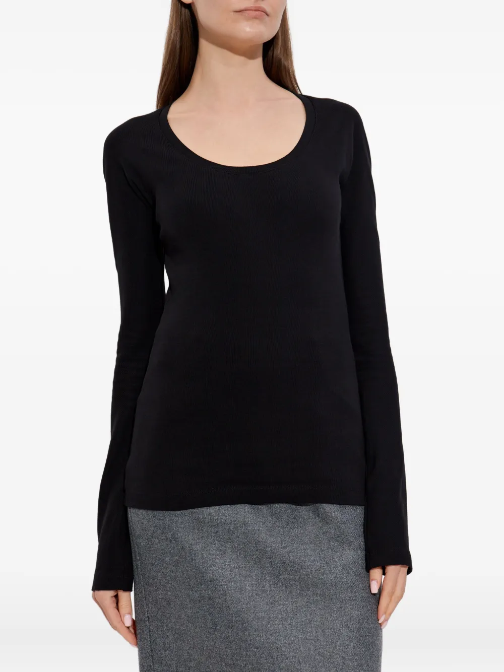 DSQUARED2 Top met ronde hals en lange mouwen Zwart