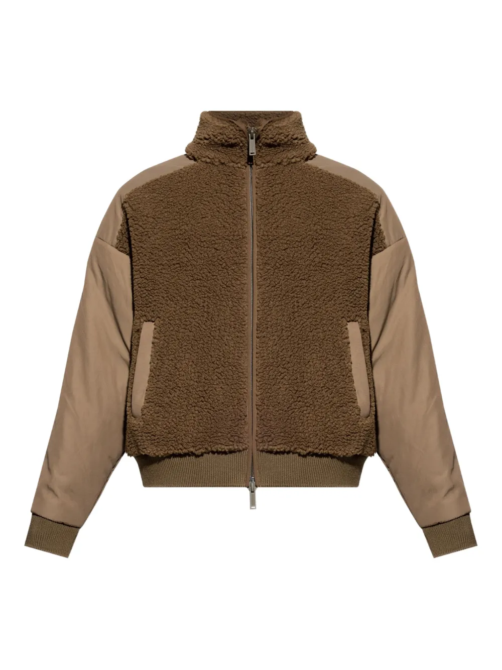DSQUARED2 teddy-panelled bomber jacket | Brown | Image 1