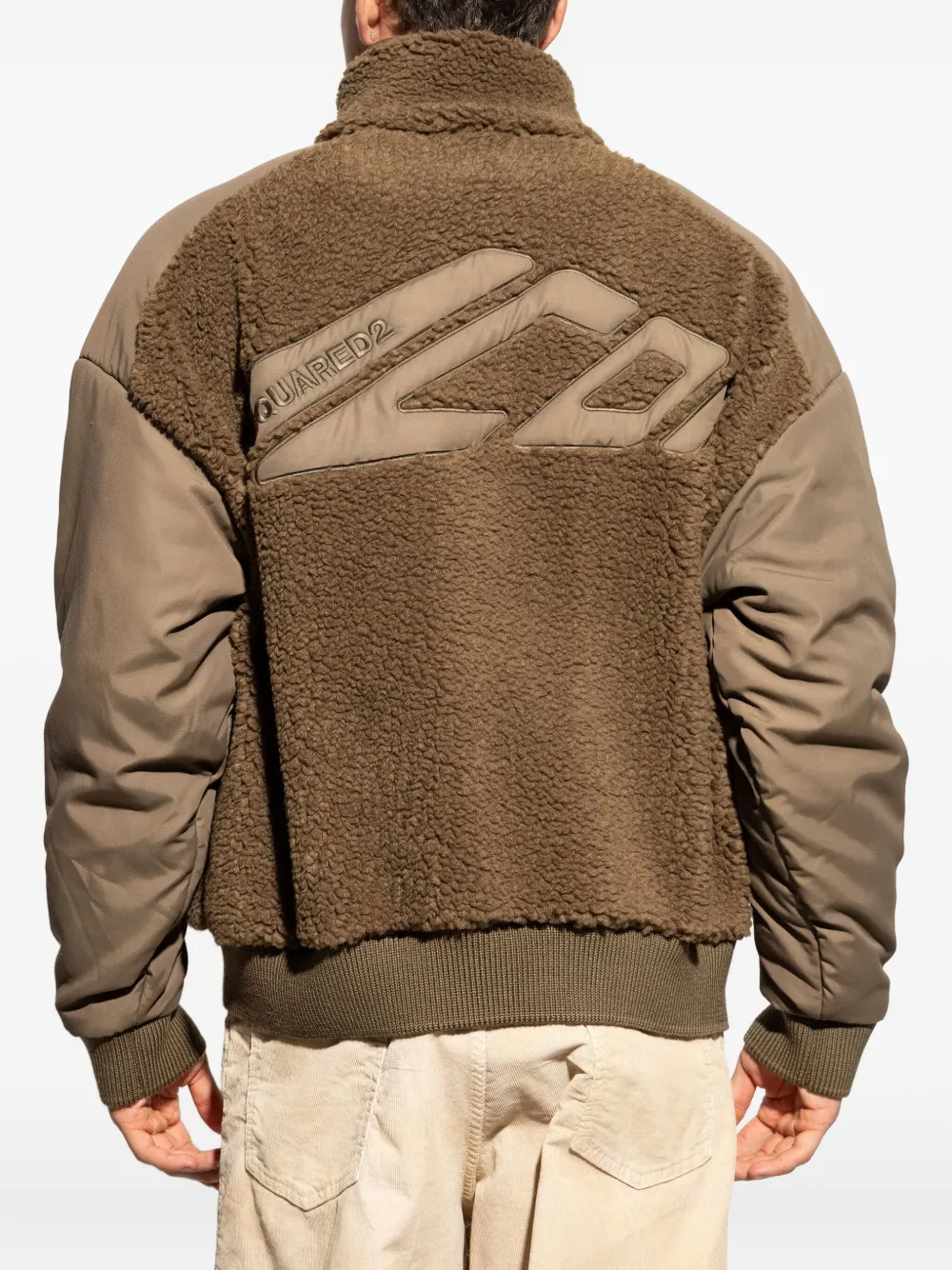 DSQUARED2 Bomberjack met teddybeervlakken Bruin