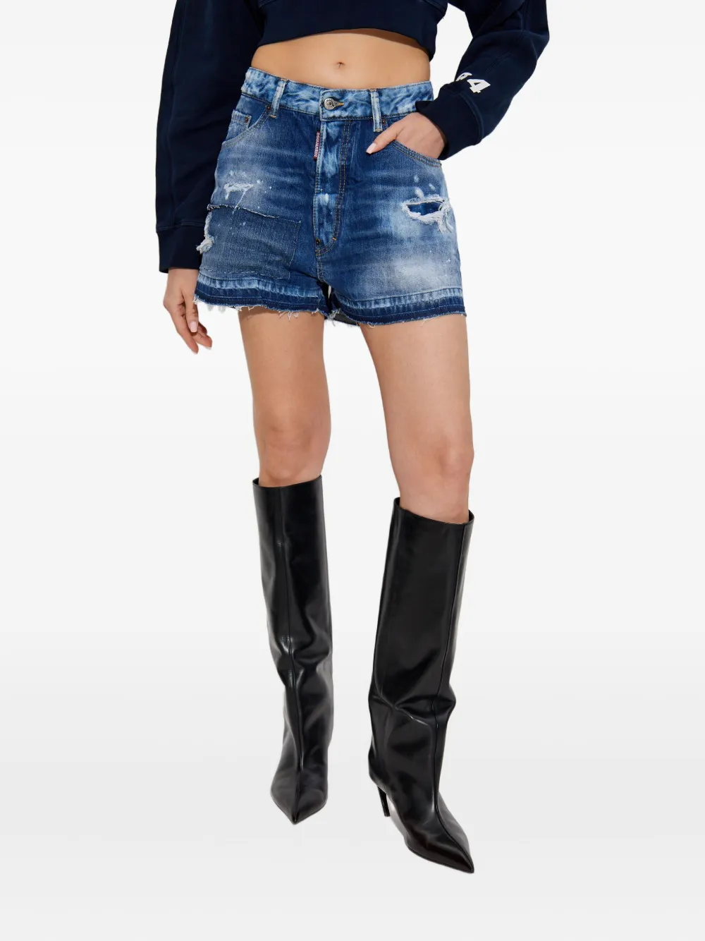 DSQUARED2 Katoenen shorts Blauw