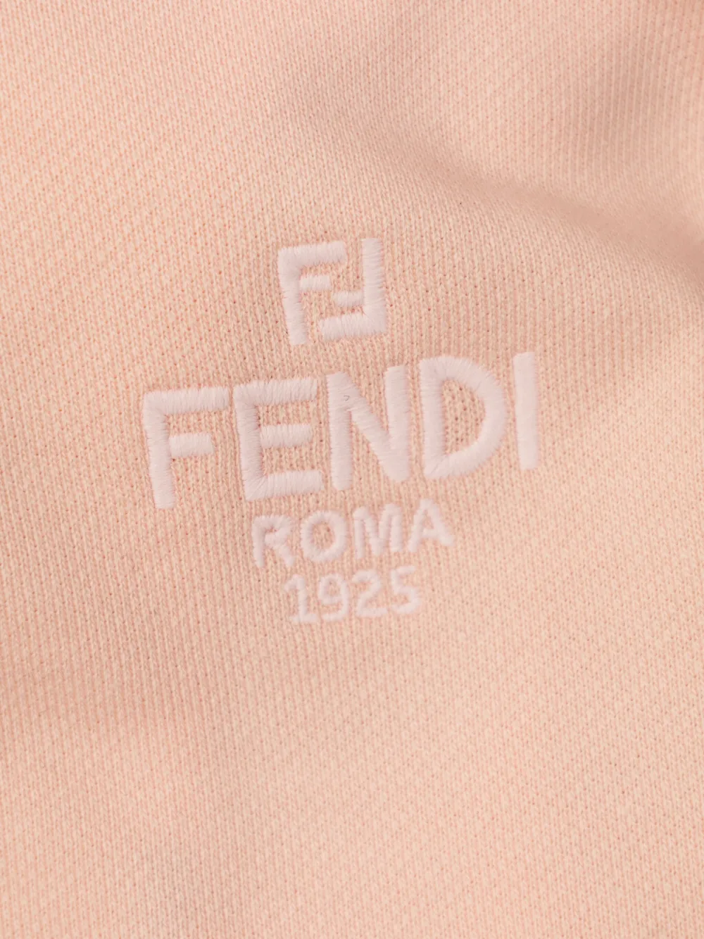 Fendi Kids Hoodie met geborduurd logo en rits Roze