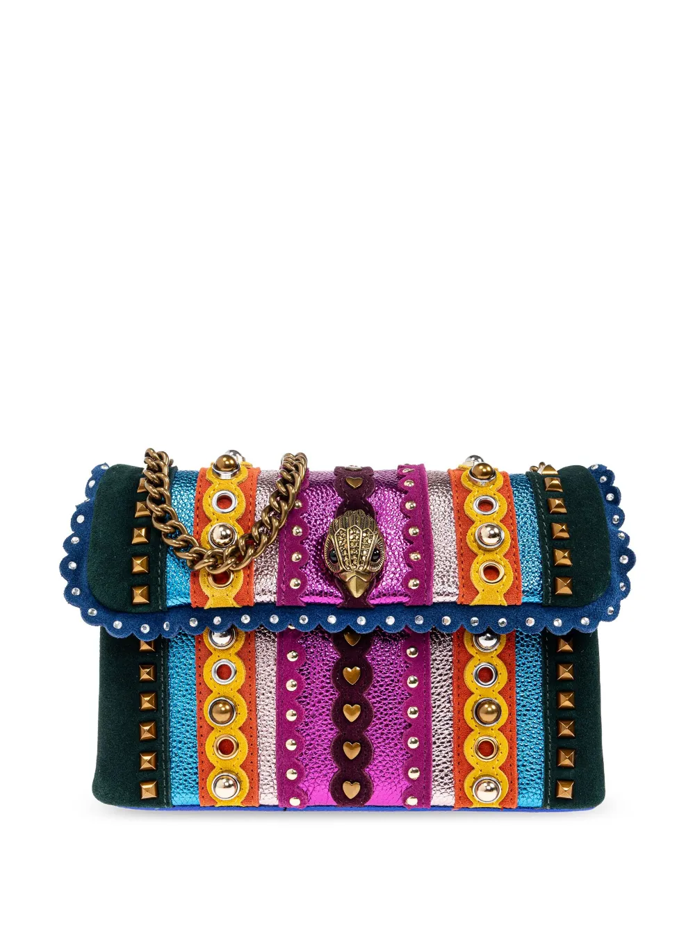 Kurt Geiger London medium Kensington studs shoulder bag - ブルー Kurt Geiger London medium Kensington studs shoulder bag - ブルー