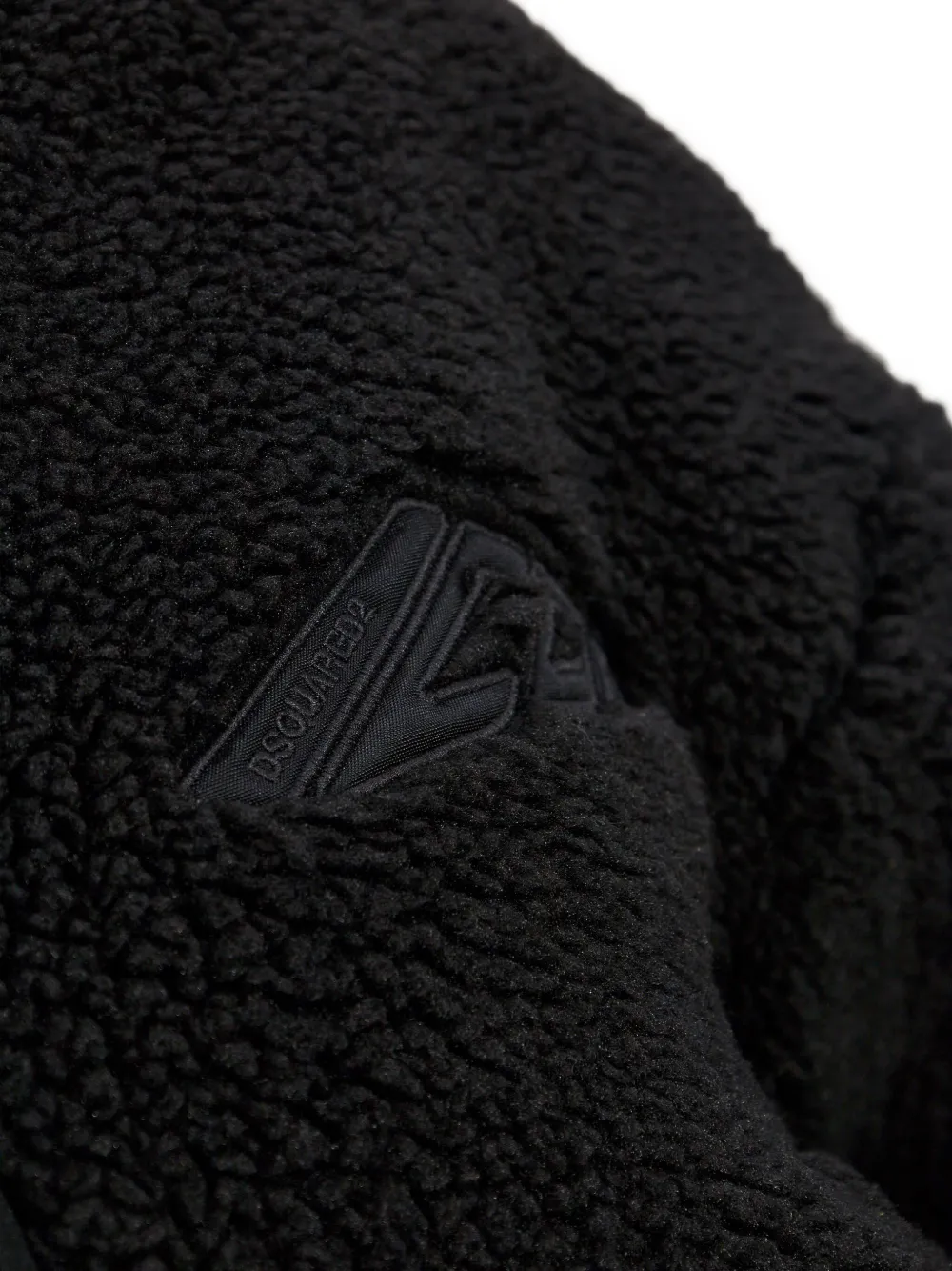 DSQUARED2 Fleece jack met borduurwerk Zwart