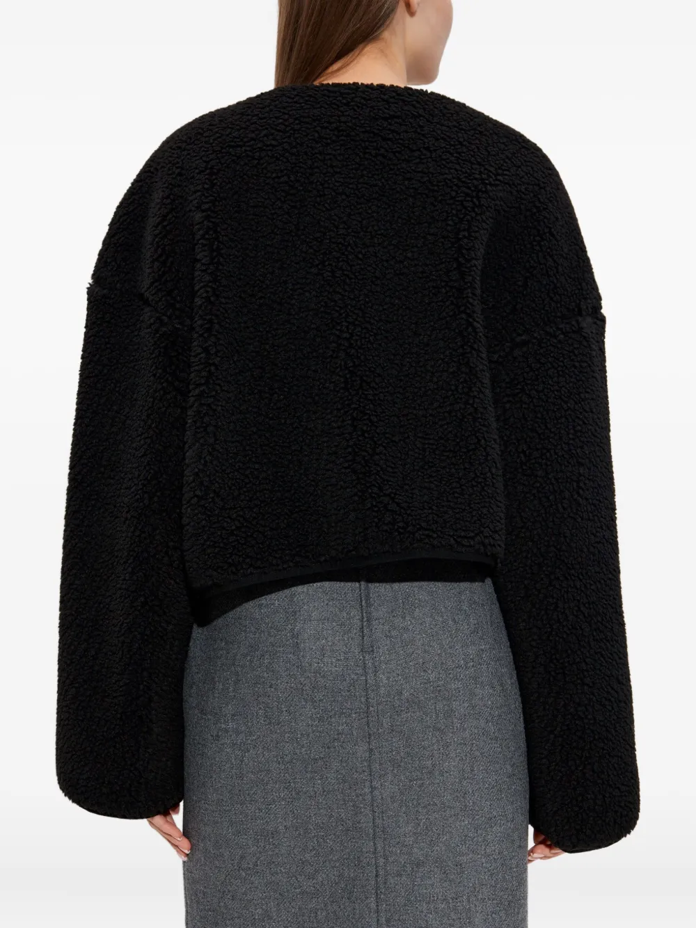 DSQUARED2 Fleece jack met borduurwerk Zwart