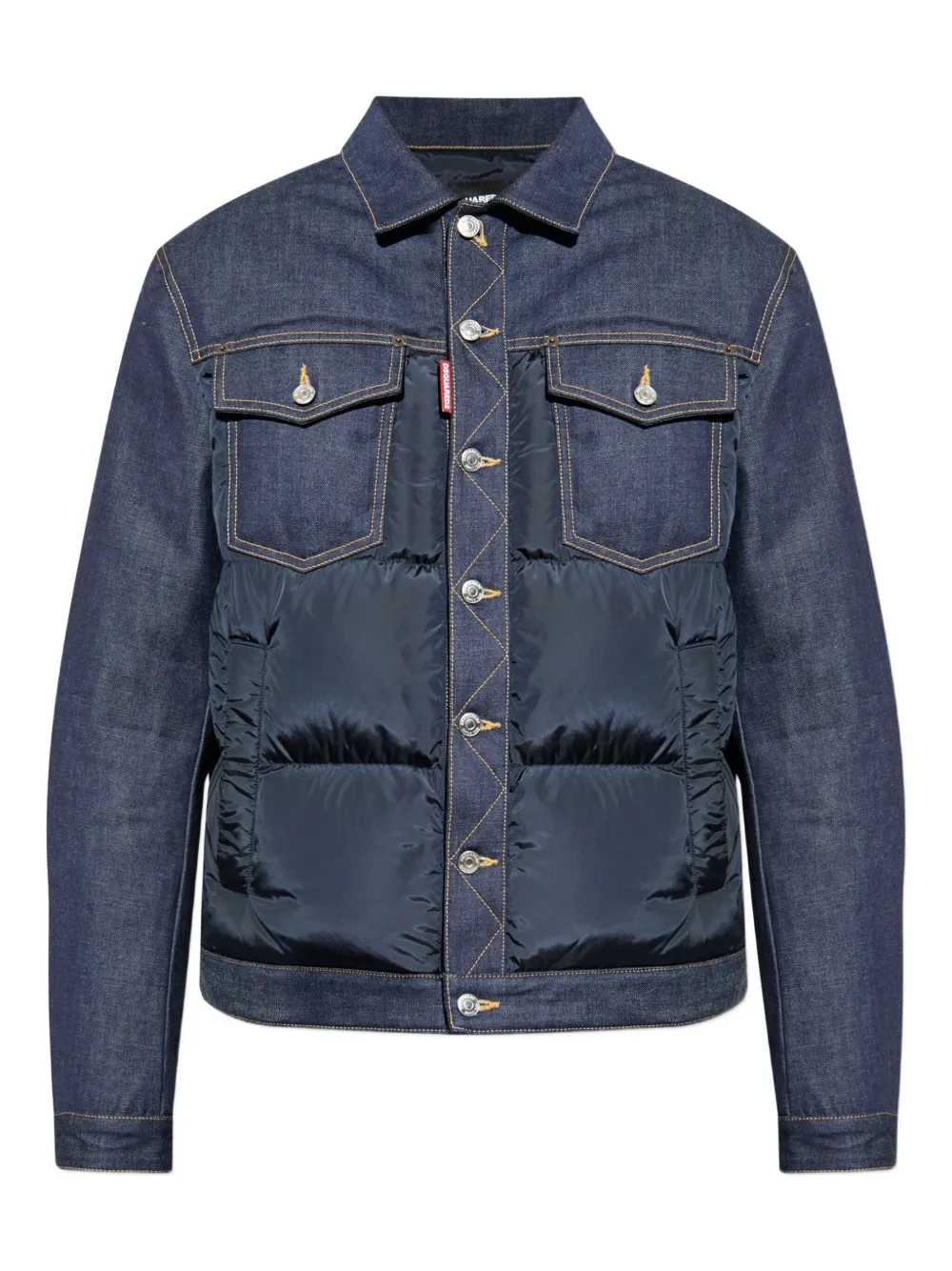 DSQUARED2 denim quilted jacket Blauw