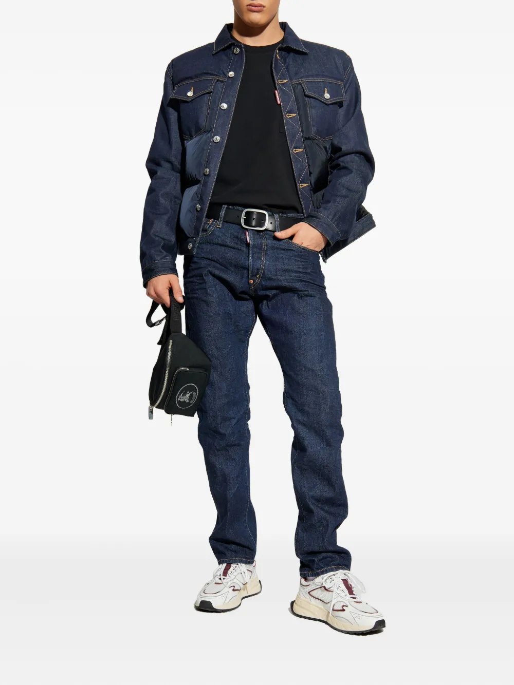 DSQUARED2 denim quilted jacket Blauw