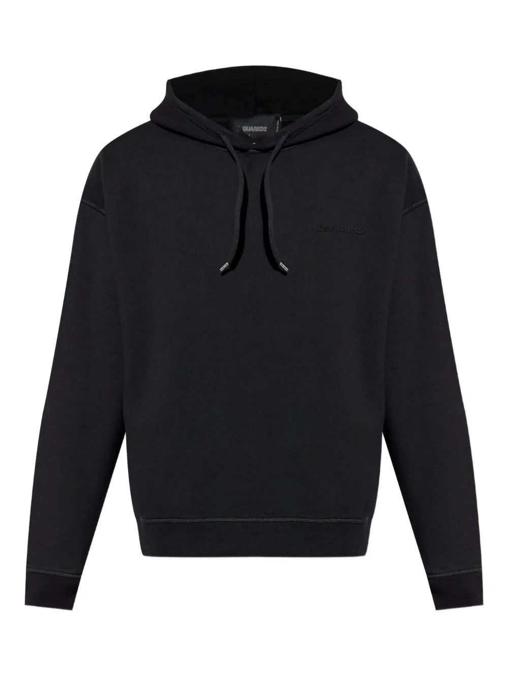 DSQUARED2 Hoodie met geborduurd logo Zwart