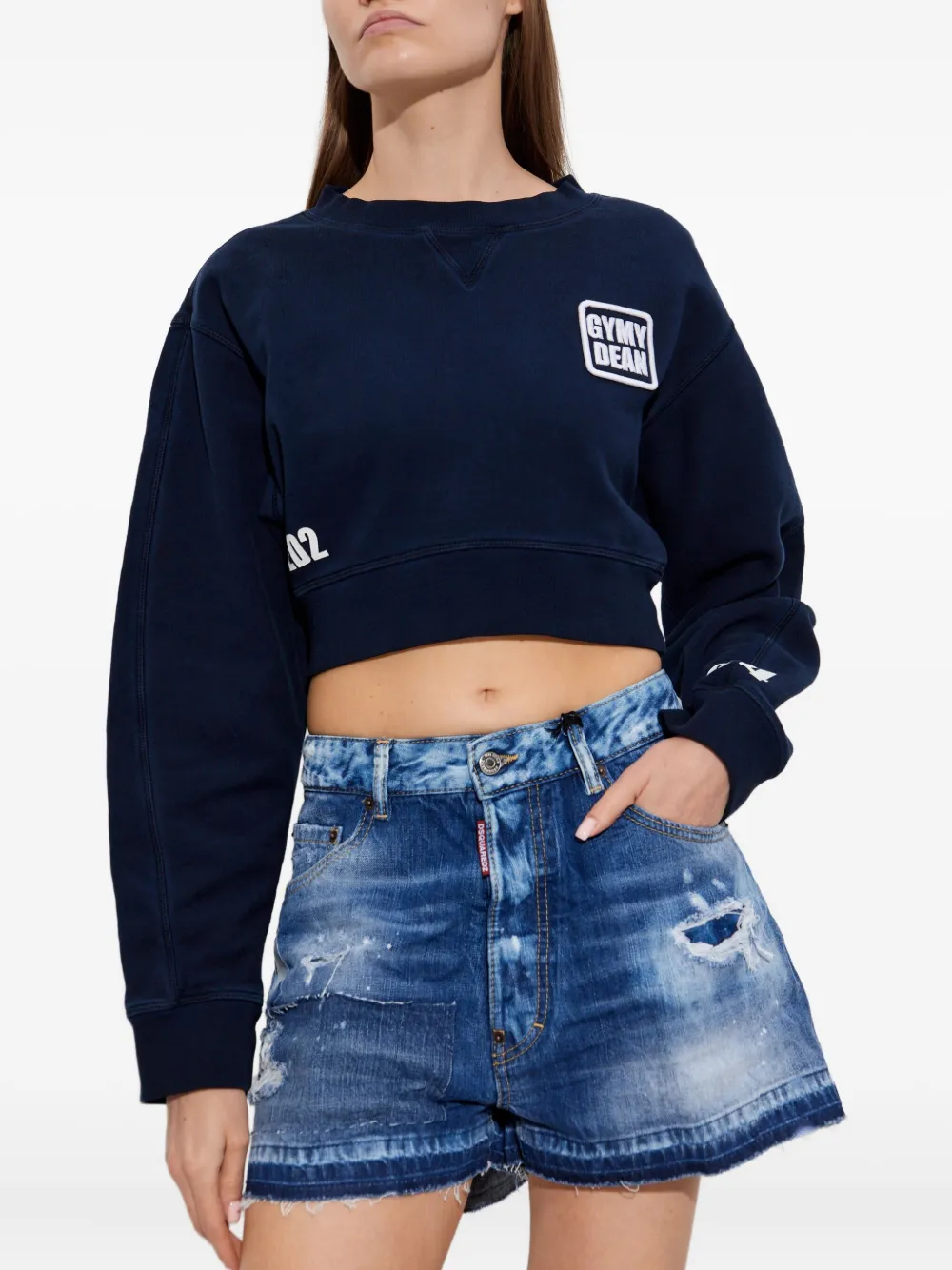 DSQUARED2 Blouse met patroon Blauw