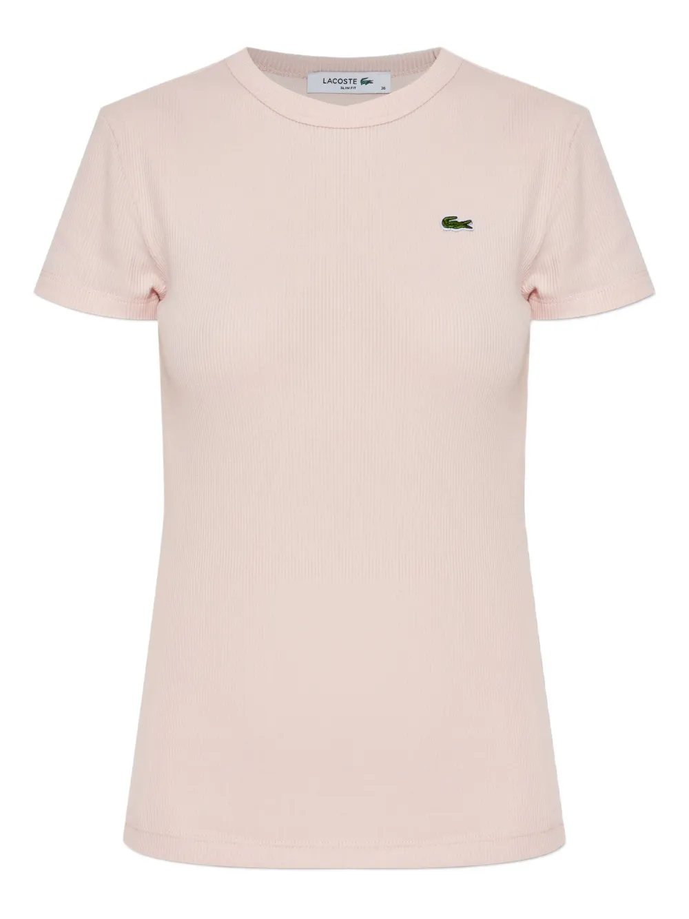 Lacoste T-shirt met logopatch Roze