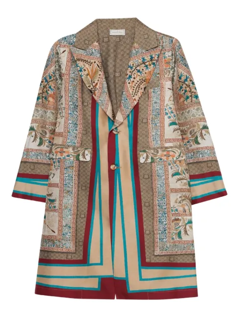 Pierre-Louis Mascia Aloe paisley-print single-breasted coat
