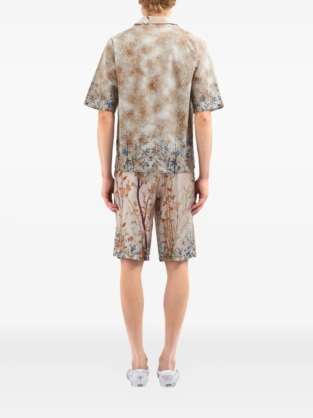 Pierre-Louis Mascia Wikkelshirt met bloemenprint Beige