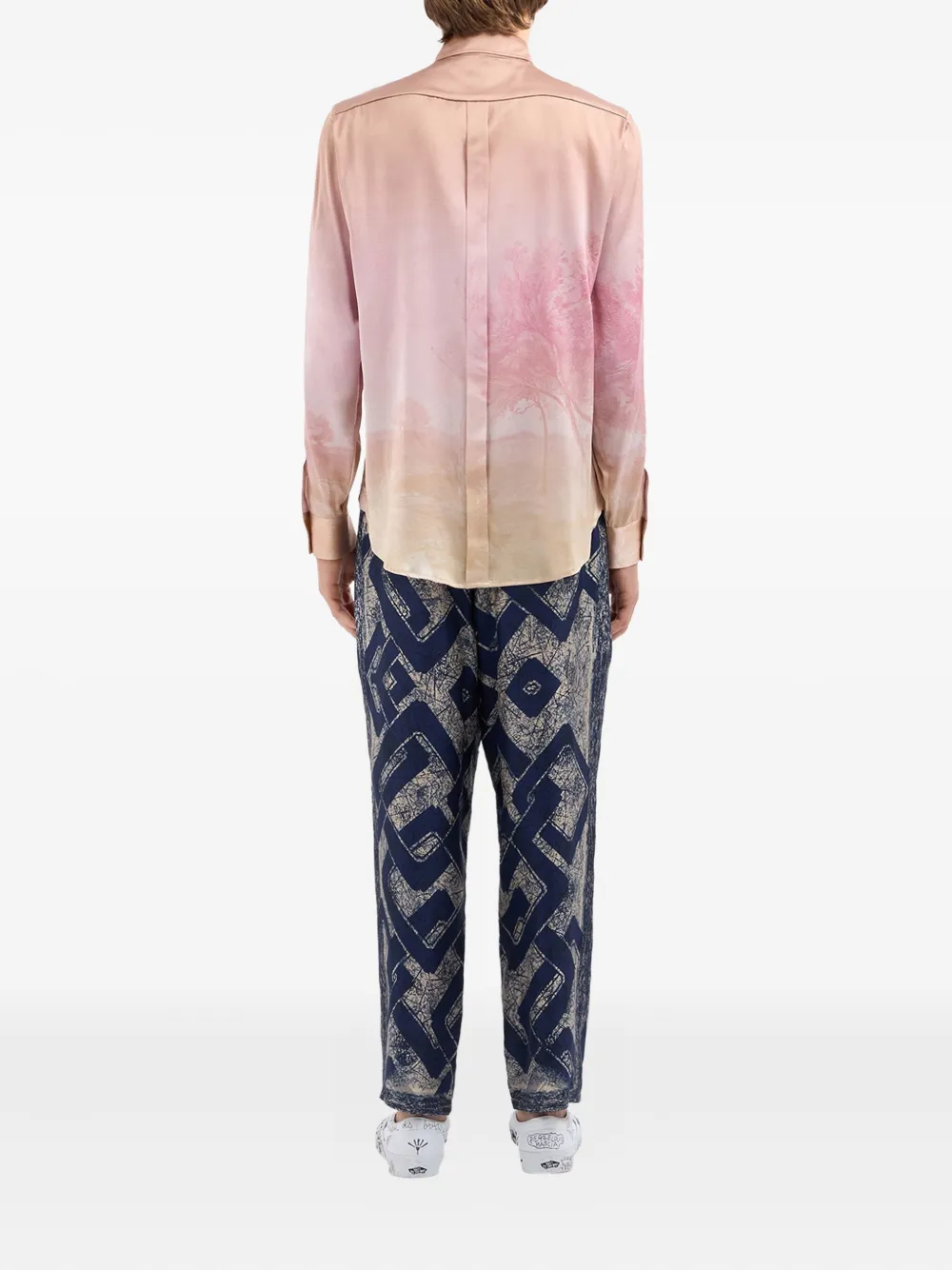 Pierre-Louis Mascia Shirt met landschapsprint Roze