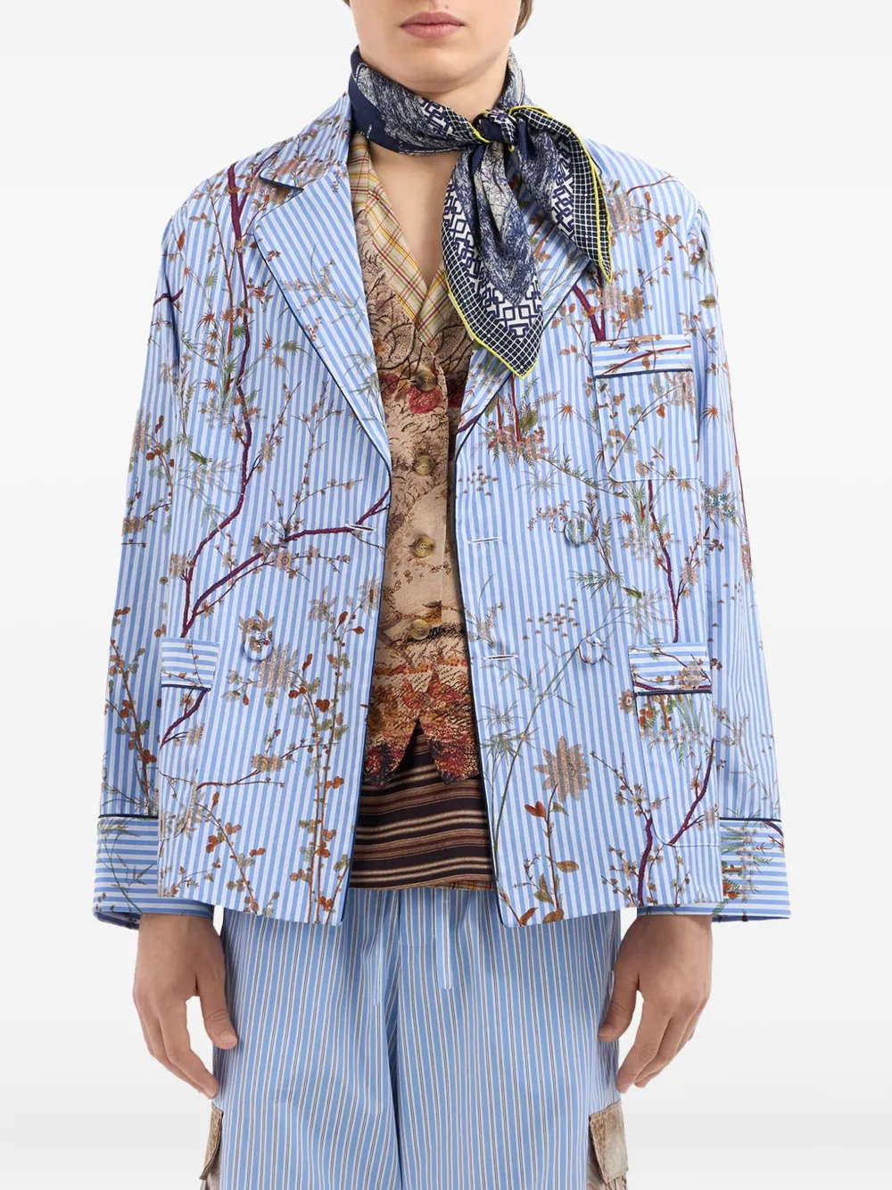 Pierre-Louis Mascia Aloeuw geometric-pattern scarf | Women | Image 2