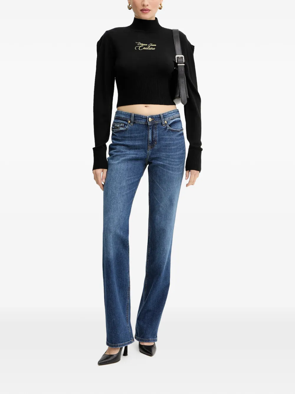 Versace Jeans Couture logo-patch belt-loop jeans - Blauw