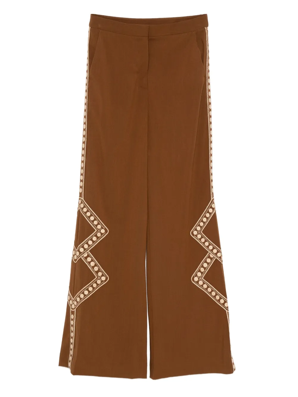 Ba&Sh Taos embroidered trousers | Brown | Image 1