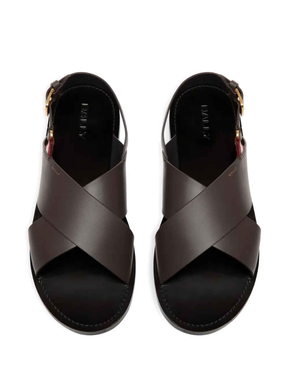 Bally Chateau sandalen met gekruist bandjes Bruin