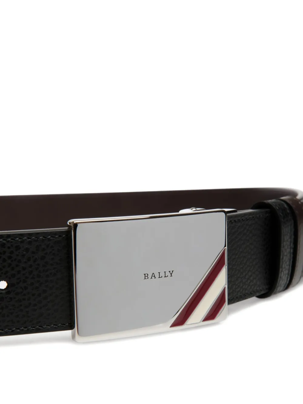 Bally Theydon grained-leather belt Zwart