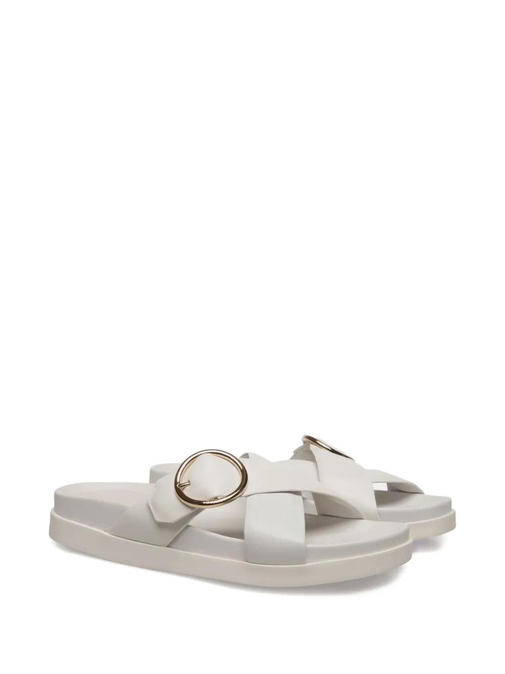 Bally crossover-strap leather sandals White