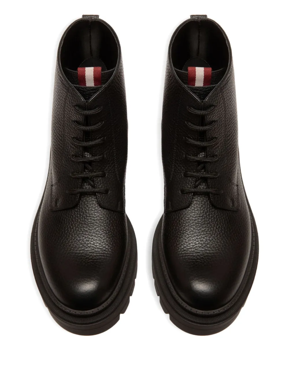 Bally Leren laarzen met veters Zwart