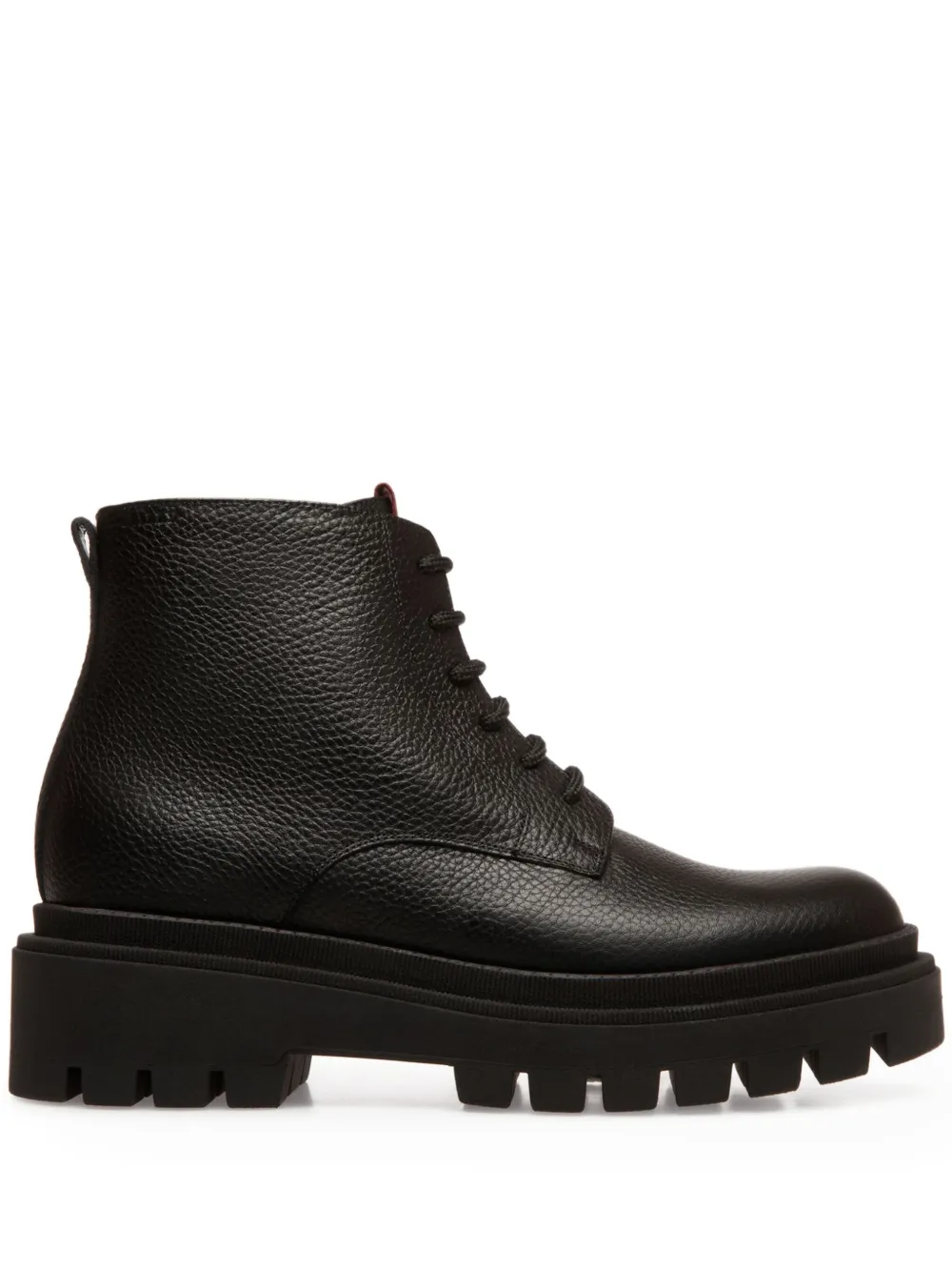 Bally Leren laarzen met veters Zwart