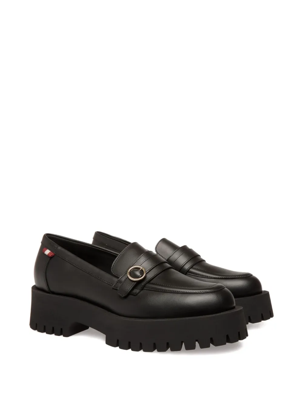 Bally buckle-strap platform loafers Black