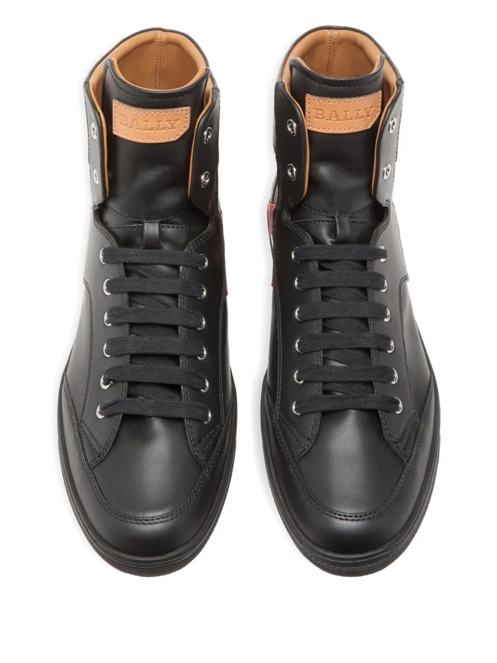 Bally Leren sneakers met lint Zwart