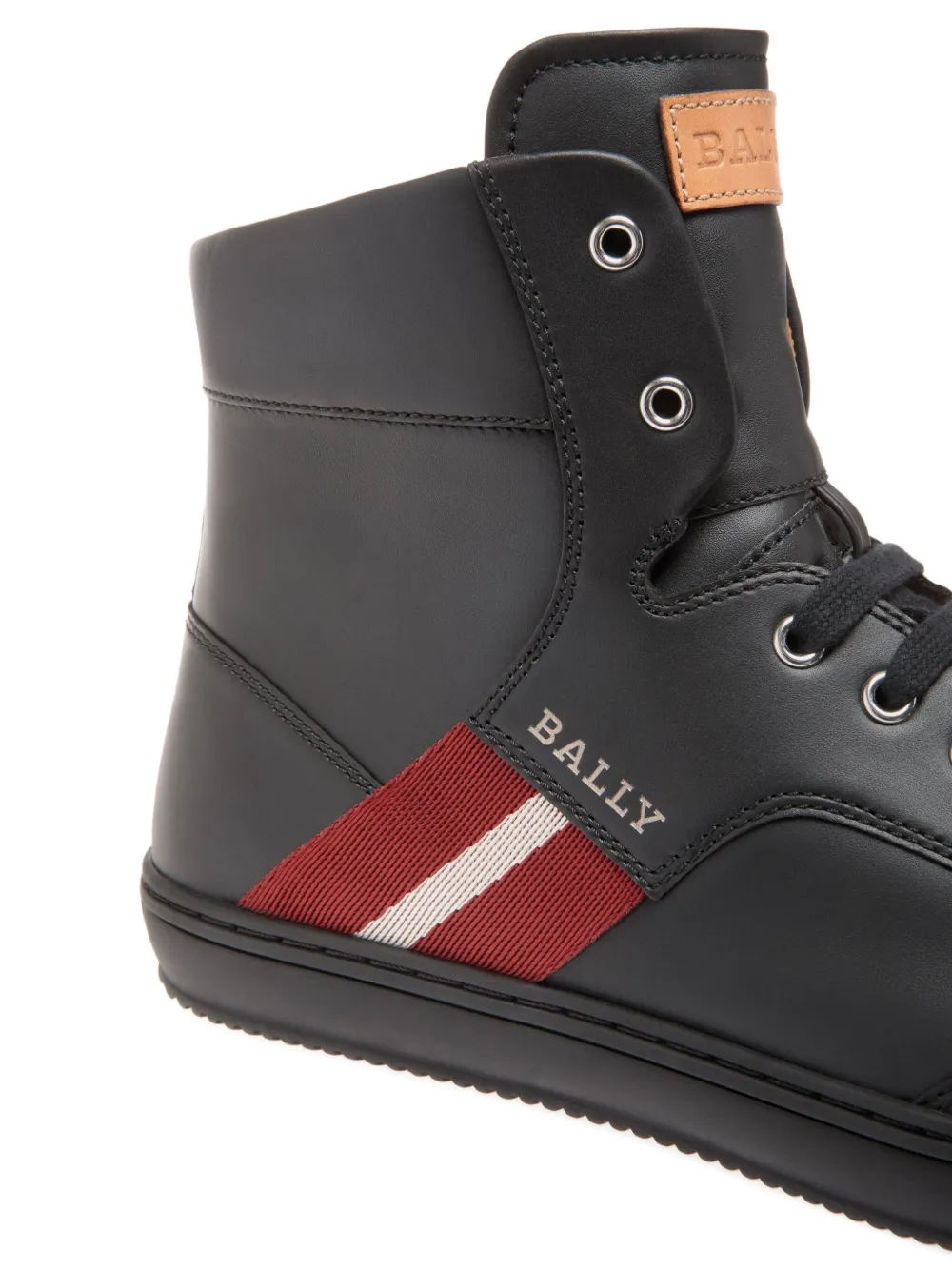 Bally Leren sneakers met lint Zwart