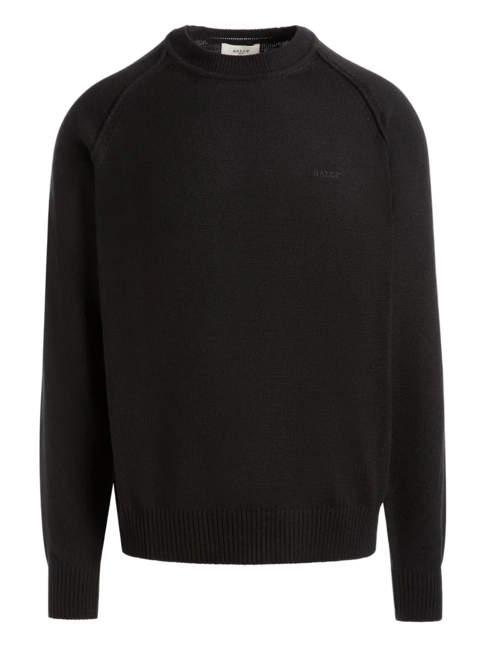 Bally Maglione con ricamo logo e maniche raglan - Nero
