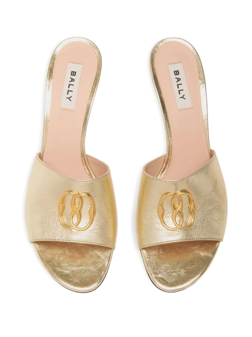 Bally emblem leather sandals Yellow