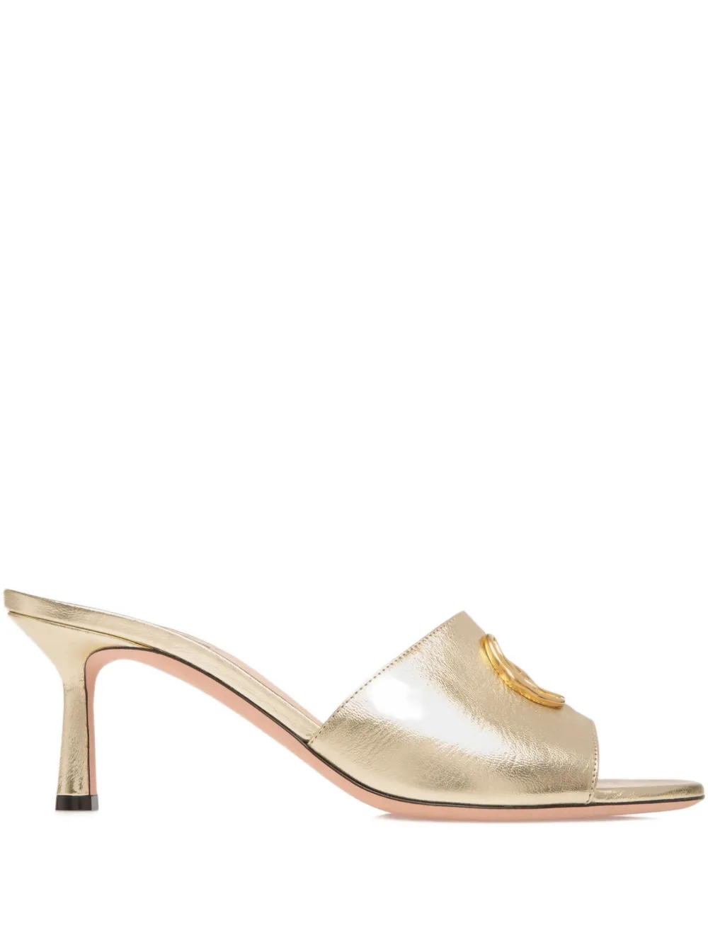 Bally emblem leather sandals Yellow