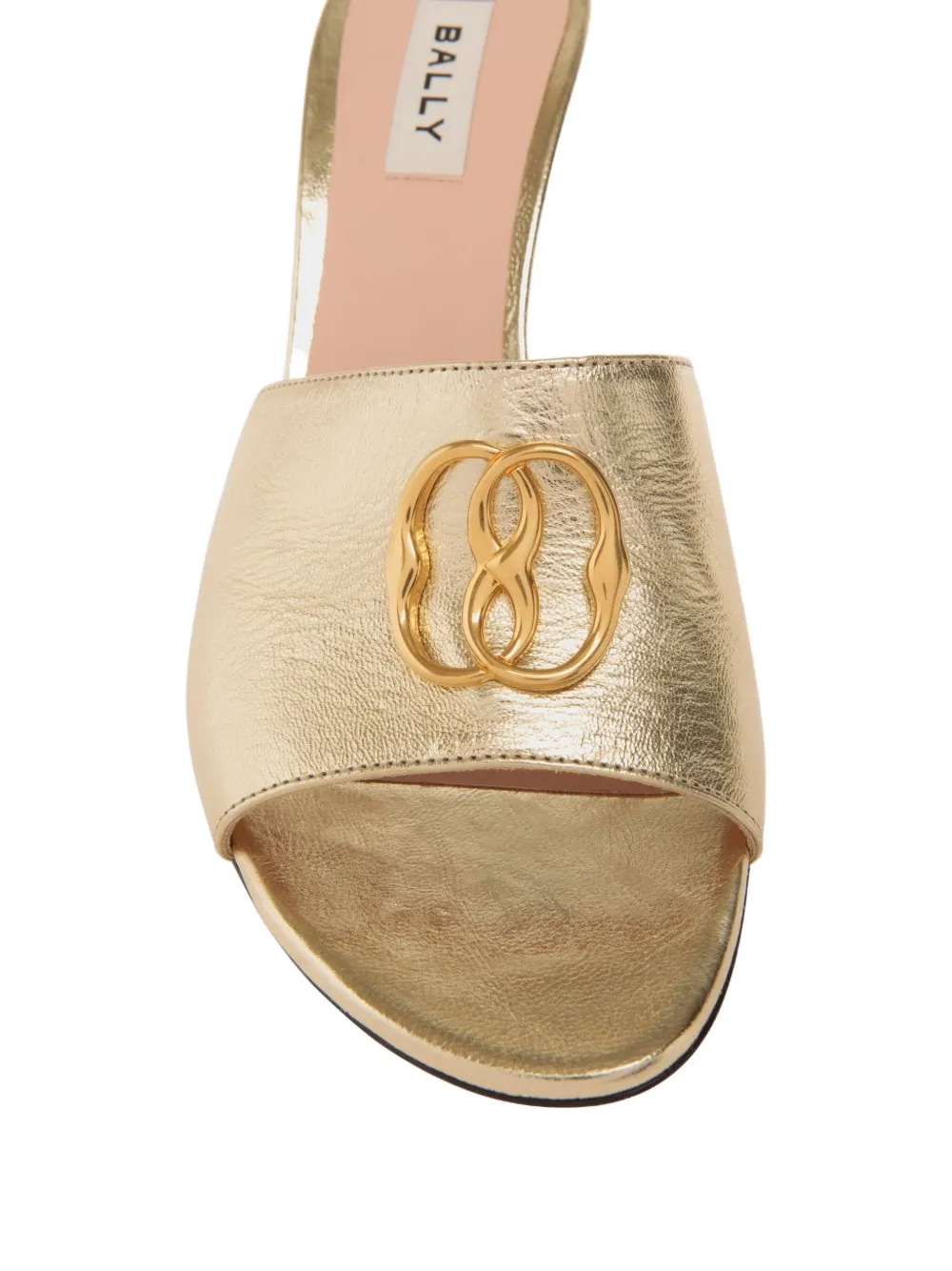 Bally emblem leather sandals Yellow