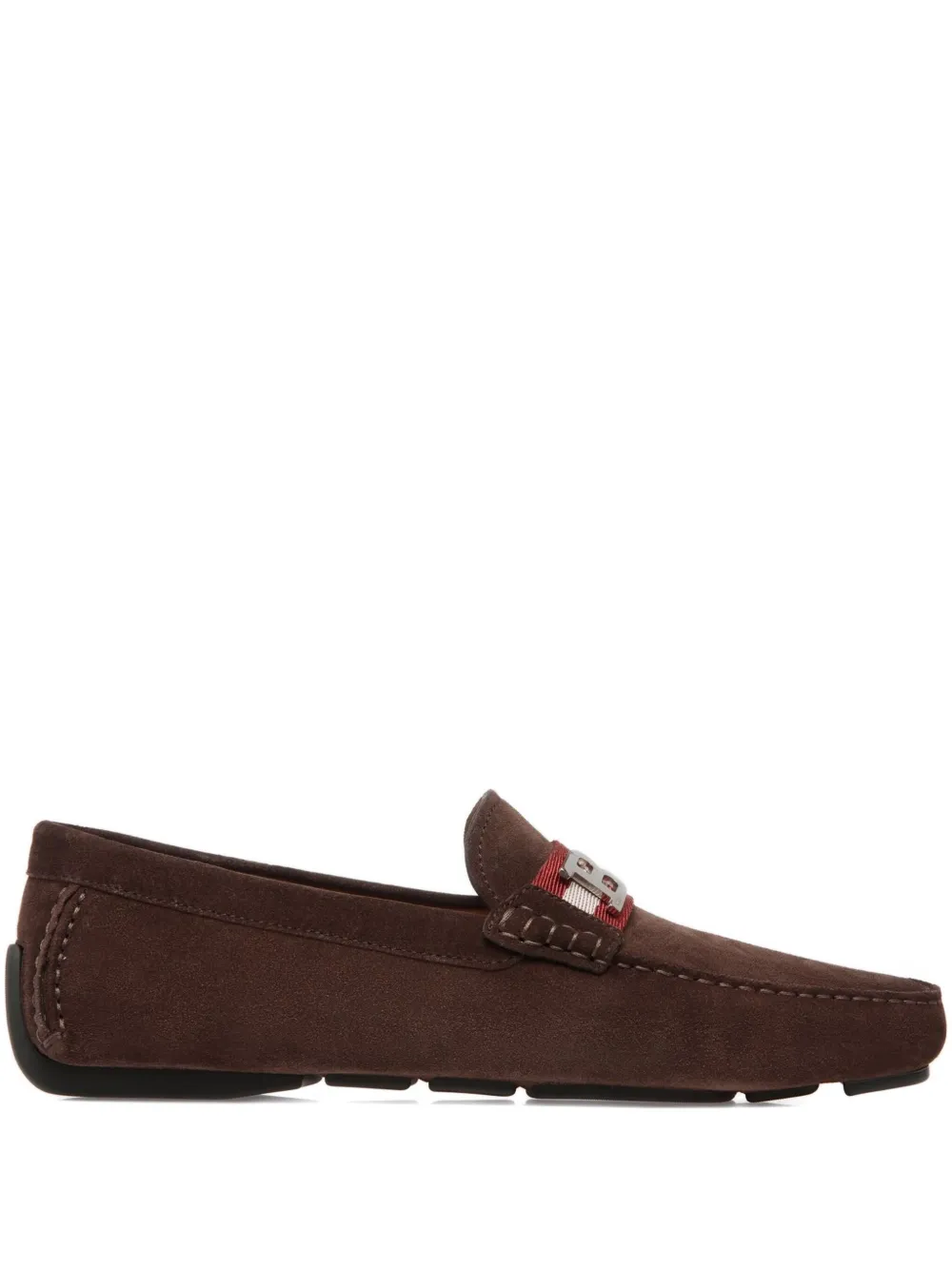 Bally Driver loafers met lintdetail Bruin