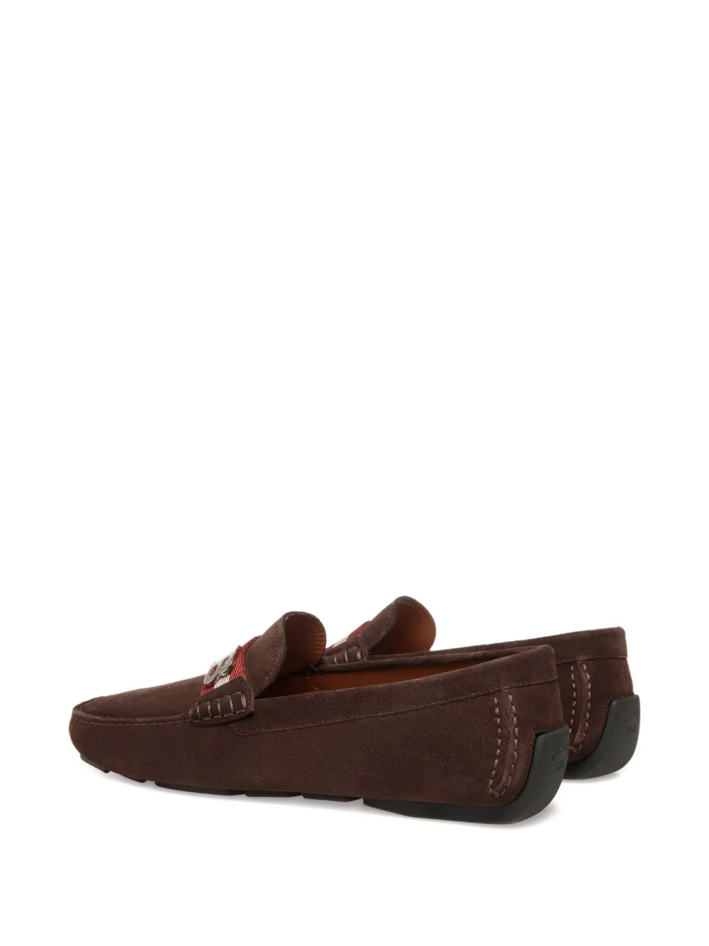 Bally Driver loafers met lintdetail Bruin