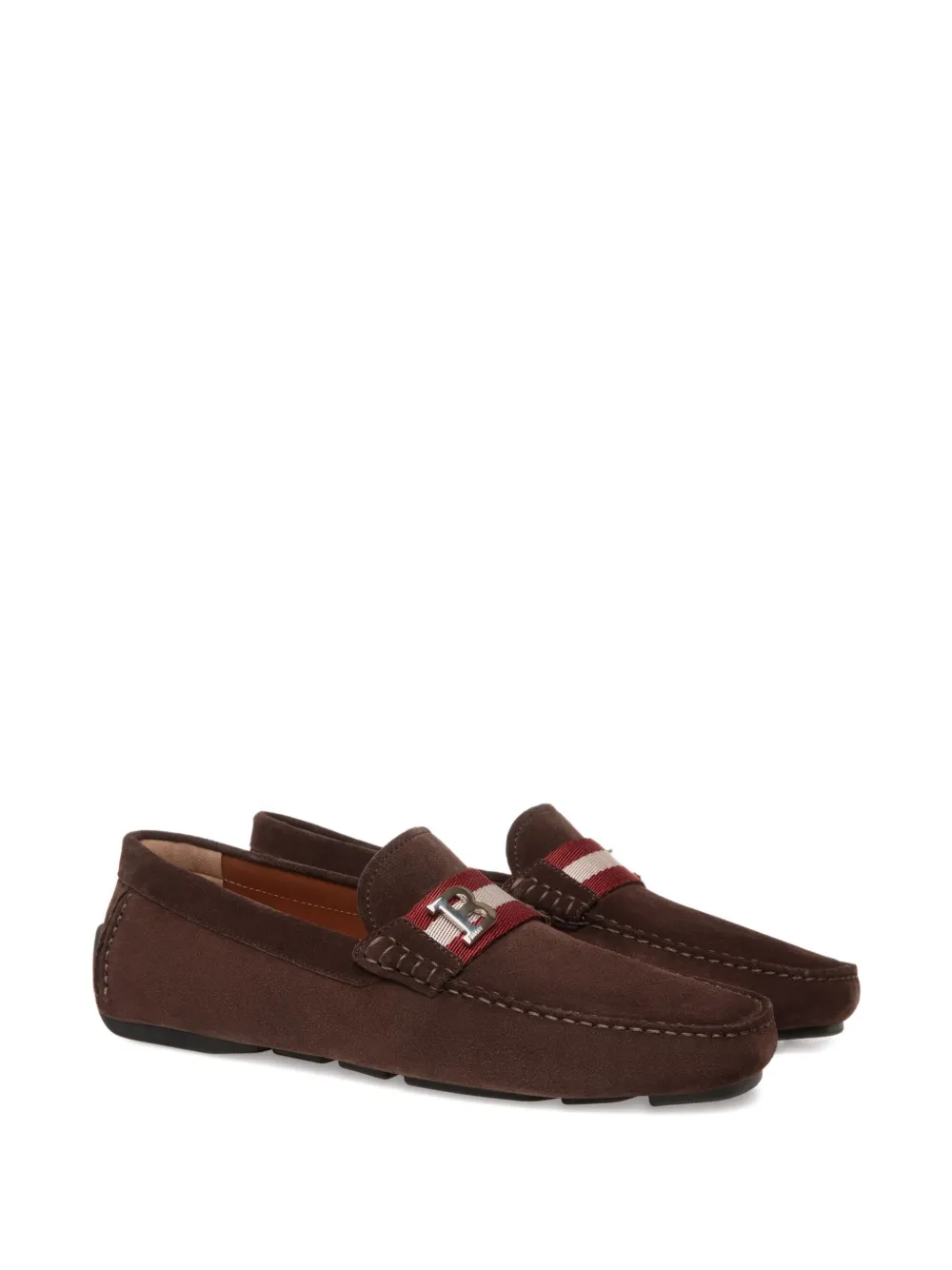 Bally Driver loafers met lintdetail - Bruin